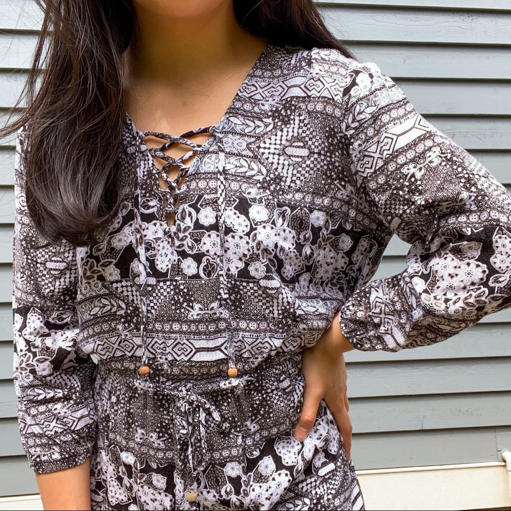 Black and White Romper